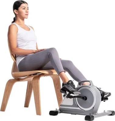 Image de Vélo d'appartement - Appareil de fitness - Vélo d'entraînement pour seniors - Vélo d'appartement de bureau - Appareil d'entraînement pour les cuisses - Appareil d'entraînement avec poignées - Mini-vélo d'appartement - Fitness - Rééducation - Vélo d'appartement compact