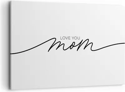 Produktbild von Bild auf Leinwand - Leinwandbild - Einteilig - Ich liebe dich Mama - 120x80cm - Wand Bild - Wanddeko - Wandbilder - Leinwanddruck - Bilder - Wanddekoration - Leinwand bilder - Wandbild - AA120x80-4794