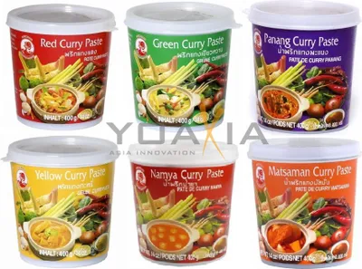 Produktbild von 6x 400g COCK Currypaste je 1x 400g Rote, Gelbe, Grüne, Matsaman, Panang, Namya