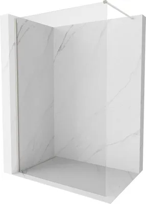 Produktbild von Mexen Kioto-X Duschwand Walk-in 110 x 200 cm, transparent 10 mm, gebürsteter Nickel - 800-110-101-97-00-X