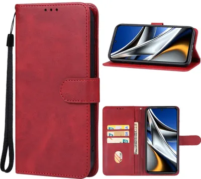 Produktbild von Mobigear Wallet  POCO X5 Pro Hülle Klapphülle Geldbörse - Rot