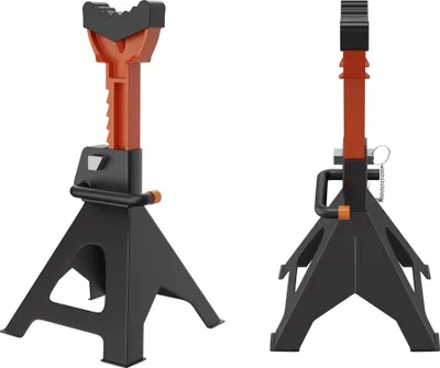 Image de XMTECH Chandelle de support capacité de charge 3T avec goupille de sécurité, Chandelle de support réglable en hauteur 285-430mm Chandelles de voiture pour voiture (2 pièces)