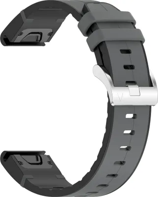 Obrázek produktu pro INF Kompatibilní se silikonovými koženými řemínky řady Garmin Fenix Šedá 20 mm