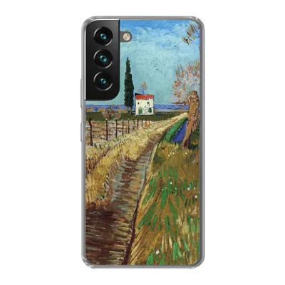 Produktbild von MuchoWow® Handyhülle Schutzhülle Hülle für Samsung Galaxy S22 Weg durch ein Weidenfeld - Vincent van Gogh Silikon Softcase Handy Hülle - Mobiltelefonhülle