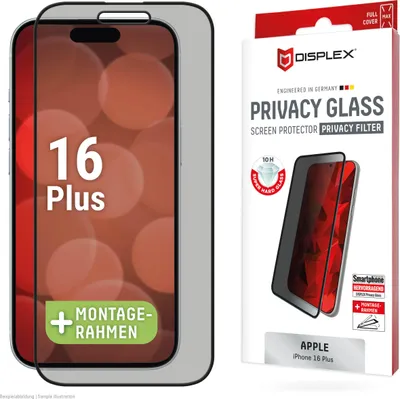 Image de iPhone 16 Plus Verre de Protection Displex Confidentialité