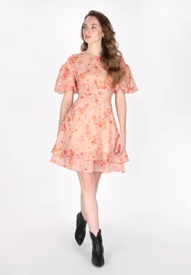 Image de Robe pour femme SAPORTA - couleur pêche, taille XL