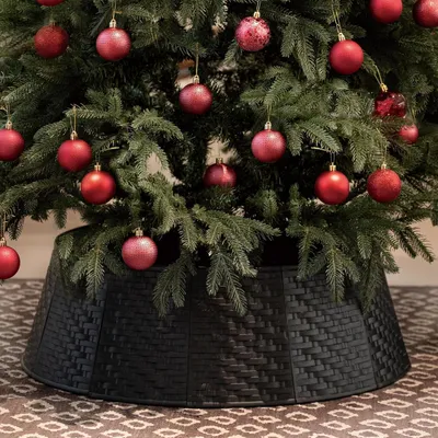 Obrázok produktu pre Sukňa na vianočný stromček pre stojan na vianočný stromček plastová čierna 71cm