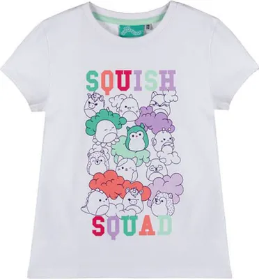 Produktbild von Squishmallows T-Shirt Bequemes Shirt aus 100 % Baumwolle für Fans 134/140 Weiß