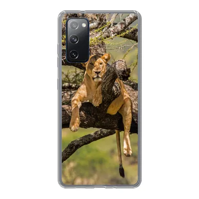 Produktbild von MuchoWow® Handyhülle Schutzhülle Hülle für Samsung Galaxy S20 FE Löwe - Baum - Braun Silikon Softcase Handy Hülle - Abdeckung