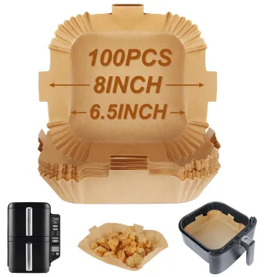 Productafbeelding van Bakpapier voor heteluchtfriteuse - Anti-aanbaklaag - Diameter 20 cm - 100 stuks