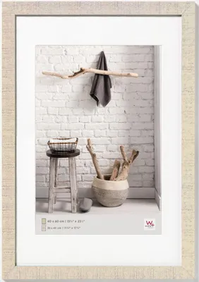 Zdjęcie produktu dla Walther dřevěný fotorámeček Home krémově bílá 40x60 cm s paspartu 30x45 cm