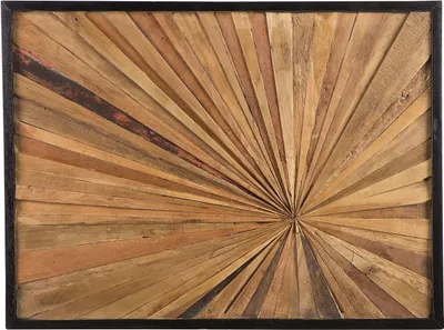 Produktbild von BELIANI Wanddekoration Braun Teakholz 60 x 80 cm Rechteckig Modern