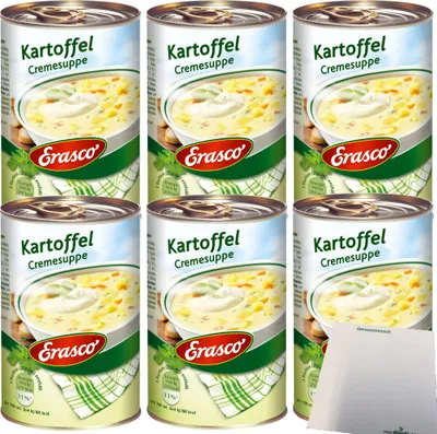 Produktbild von Erasco Kartoffel Cremesuppe 6er Pack (6x390ml) + usy Block
