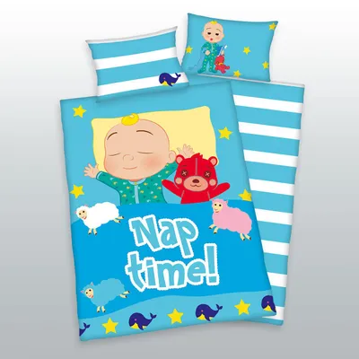 Produktbild von Kinder Baby Bettwäsche CoComelon 100x135 40x60 cm - Baumwolle