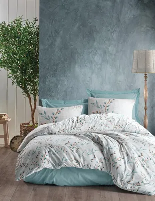 Produktbild von L'Essentiel Linge de Maison, Lendell - Mint, Doppelbett-Bettbezug-Set (DE), Minze, 100 % Baumwolle, 200 x 200 cm