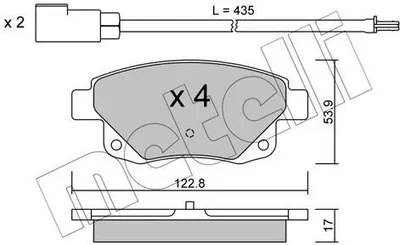 Produktbild von METELLI Bremsbeläge Satz Hinten Bremsklötze für FORD Transit Mk6 Kasten (V347, V348, FA) 22-0681-0