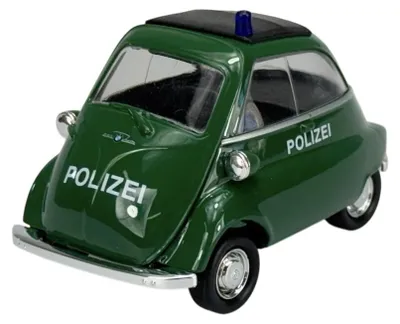 Obrázek produktu pro Welly BMW Isetta, model policejního vozidla, kovový model, měřítko 1:34, , v originální krabici, číslo produktu 43778
