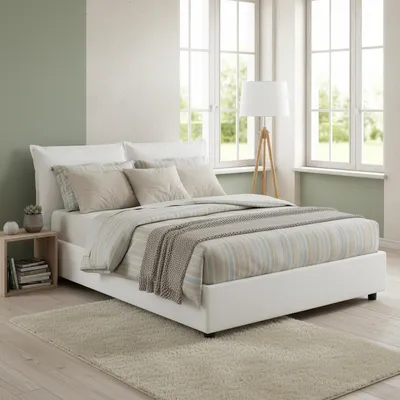 Image de Annica - Lit à la française, blanc, matelas inclus  Italy