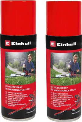 Produktbild von 2 x Einhell Pflegespray für Gartengeräte, Messer Klingen, Bohrfutter Sägen. usw.