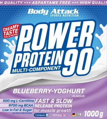 Produktbild von Body Attack Power Protein 90 – 1 kg Blueberry-Yoghurt Flavour