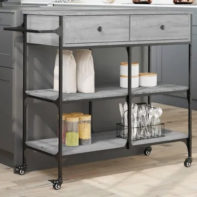 Obrázek produktu pro Kuchyňský vozík 105 x 42 x 95 cm kompozitní dřevo Šedá sonoma