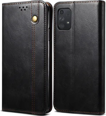 Image de Etui pour Samsung Galaxy A52 5G/4G, étui en cuir avec fonction stand noir