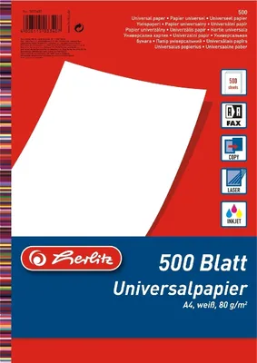 Produktbild von Kopierpapier A4 80g/qm weiß VE=5x500 Blatt