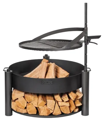 Produktbild von Feuerschalen-Set Washington Stahl Ø 80 cm mit Grillrost Ø 60 cm