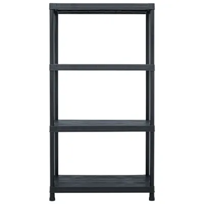 Produktbild von vidaXL Lagerregal Schwarz 100 kg 60 x 30 x 138 cm Kunststoff