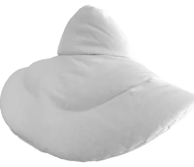 Produktbild von Nackenhörnchen mit Stehkragen schneeweiß - Kirschkernkissen - Nackenkissen Wärmekissen - Nacken-Heizkissen für Mikrowelle und Backofen