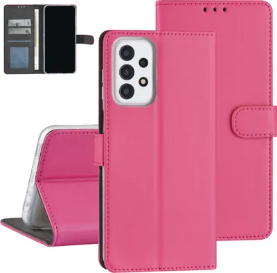 Image de Étui Samsung Galaxy A23 - Porte-cartes pour 3 cartes - Fermeture magnétique - Rose vif