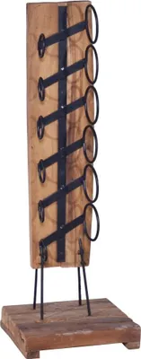 Produktbild von Weinständer für 6 Flaschen 35x35x100 cm Massivholz Teak