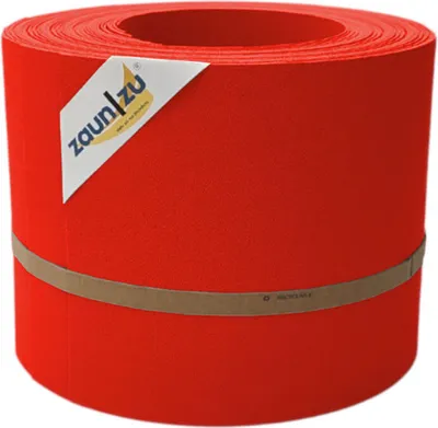 Produktbild von Sichtschutzstreifen zaun|zu PREMIUM 10x Einzelstreifen 2,55m für Doppelstabzaun Rot, 10x 2,55m