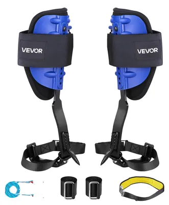 Image de VEVOR Crampons pour grimper aux arbres, équipement pour grimper aux arbres réglable en hauteur avec sangles & ceinture, capacité de charge 159 kg, crampons robustes en acier, équipement pour l'entretien des arbres pour la récolte des fruits & la chasse, bleu