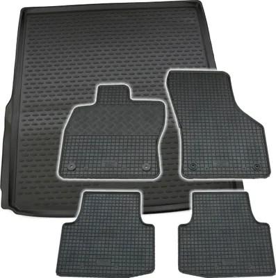 Produktbild von Gummi Kofferraumwanne + Fußmatten Set für VW Passat B8 / 3G, Bj. 2015-