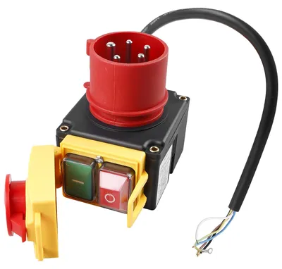 Maschinenschalter 400V 10A IP54 CEE-Stecker Not-Aus