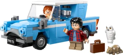 Produktbild von LEGO Harry Potter Fliegender Ford Anglia, baubares Spielzeug-Auto für Kinder, Geschenk für Jungs, Mädchen und alle Fans ab 7 Jahren, Set mit 2 Mini-Figuren inkl. Ron Weasley für Rollenspiele 76424