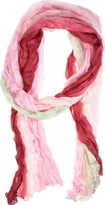 Produktbild von Knitterschal Halstuch Schal XXL rosa grau Farbverlauf 100% 180x90cm