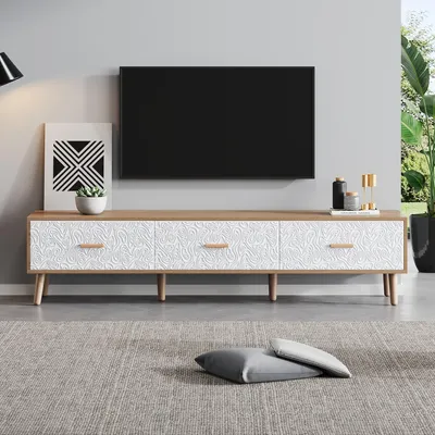 Obrázok produktu pre TV skrinka – TV komoda – Nízka komoda – TV nábytok – Škandinávsky dizajn – 150x35x39 cm