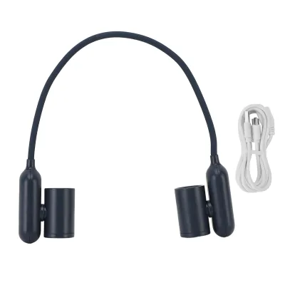 Zdjęcie produktu dla Przenośny wentylator na szyję – ładowany przez USB, 3 stopnie prędkości, cichy i lekki, silny strumień powietrza, osobisty wentylator do biura, domu i podróży, niebieski