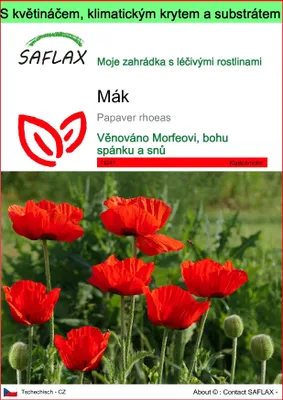 Obrázek produktu pro SAFLAX Garden to go - mák - Papaver rhoeas - 27000 Semena - S květináčem, klimatickou poklicí a pěstebním substrátem