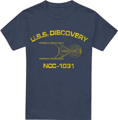 Produktbild von Star Trek: Discovery - "Athletic" T-Shirt für Herren/Damen Uni TV17984 (XL) (Marineblau)