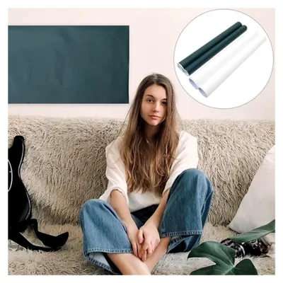 Produktbild von 2 Stück abwischbare Whiteboard-Aufkleber aus dickem PVC, selbstklebend und wiederverwendbar für Wände