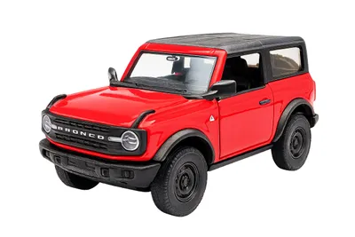 Produktbild von Ford Bronco 2023 Black Diamond Modellauto aus Metall mit Rückzug Modell Auto Spielzeugauto 43 (Rot)