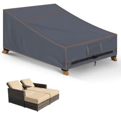 Immagine prodotto di Copertura protettiva per poltrona da giardino, per 2 persone, dimensioni 210 x 150 x 40/90 cm, colore grigio
