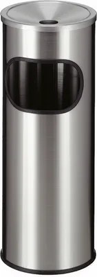 Produktbild von Runder Edelstahl Kombiascher | 9 Liter, HxØ 61x24cm | Silber