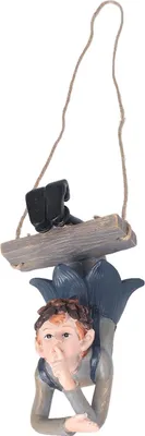 Produktbild von Schaukel-Waldelfen-Figur, Kunstharz, exquisite hängende Statue, Baumschmuck für Garten, Hof, Heimdekoration