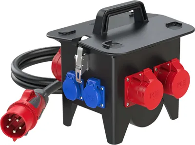 Image de Distributeur de courant PCE RIED, 1x CEE 32A, 2x CEE 16A, 3x SSD 16A, IP54