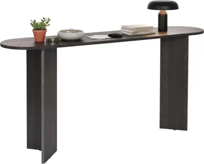Image de Cercino - Console noire, 150x35x75h cm, une étagère