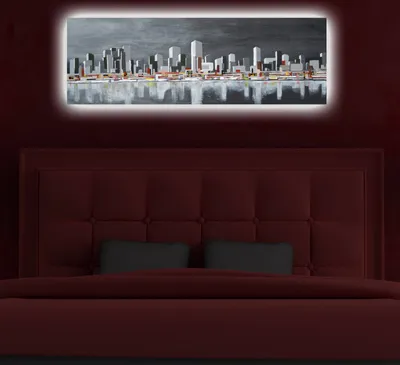 Produktbild von Opviq, 3090DACT- SHN3250, Bunt, Leinwandbilder, 30 x 90 cm, 100% Wildleder -Leinwand